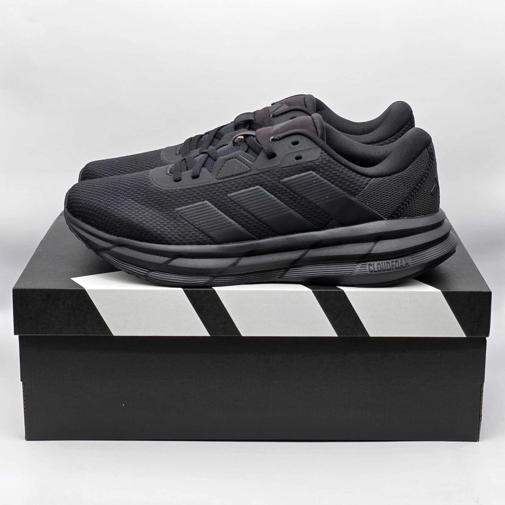 Adidas Galaxy 7 Running Shoes Men's Size 9 Triple Black Cloudfoam NWT ID8757